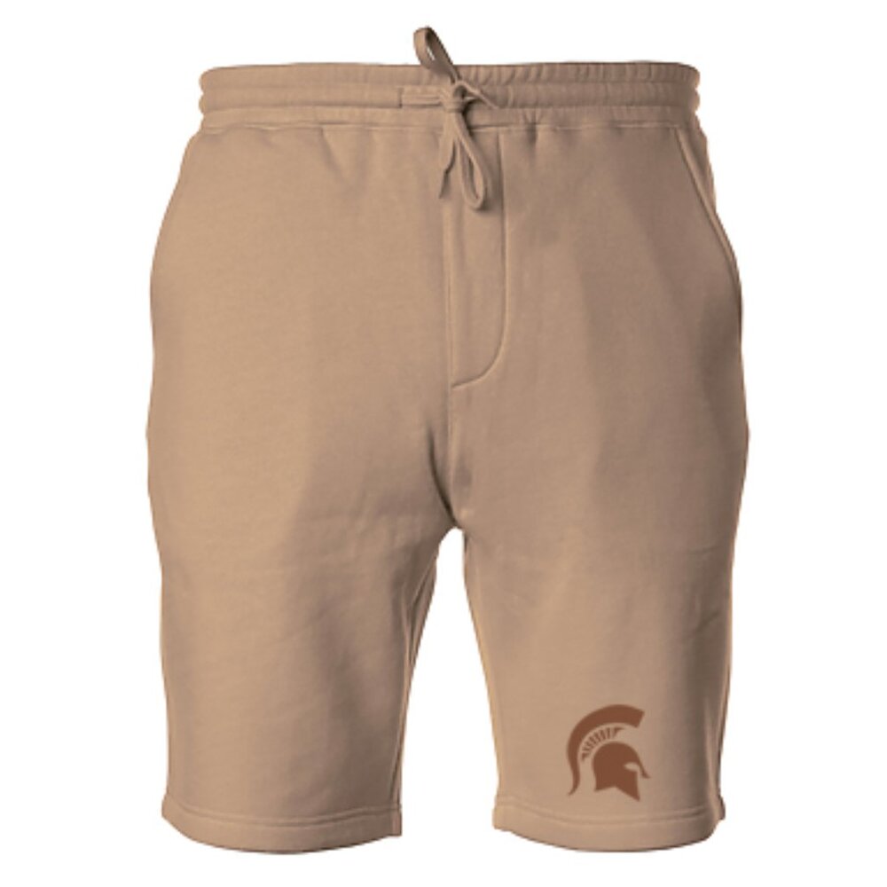 NEW Michigan State Spartans Tonal Fleece Sweat Shorts Pants SANDSTONE